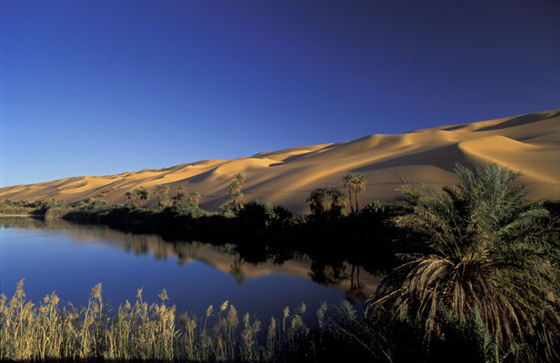 Der Um el Ma See - die "Mutter des Wasser" - im Gebiet der Mandara Seen, Sahara, Libyen