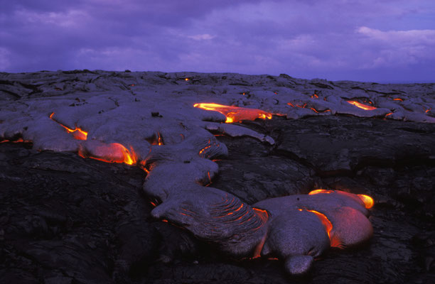frische Lava des Kilauea auf Big Island, Hawaii, USA
