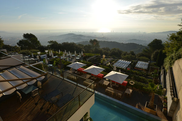 Blick vom Gran Hotel La Florida am Tibidabo