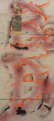 Digital-Foto-Painting 2023, Bunkerwand, Bochumer Hochbunker