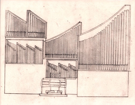 Pipe organ / パイプオルガン　Oil transfer　272×348mm　2024