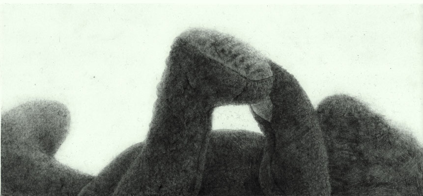 Stuffed Animal / ぬいぐるみ　Pencil on paper　155×343mm　2024
