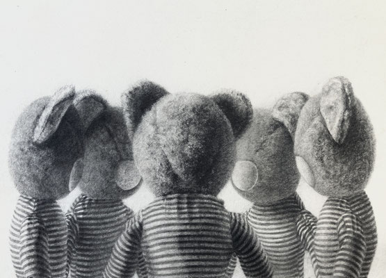 Five-Way Portrait of Stuffed toy　Pencil on Paper　186×269mm　2025