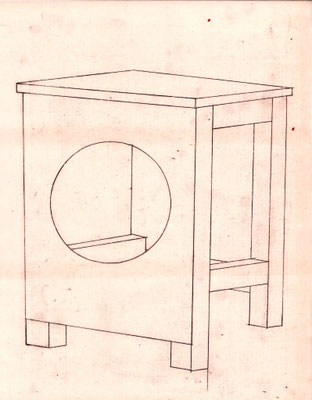 Stool / 椅子　Oil transfer　348×275mm　2024