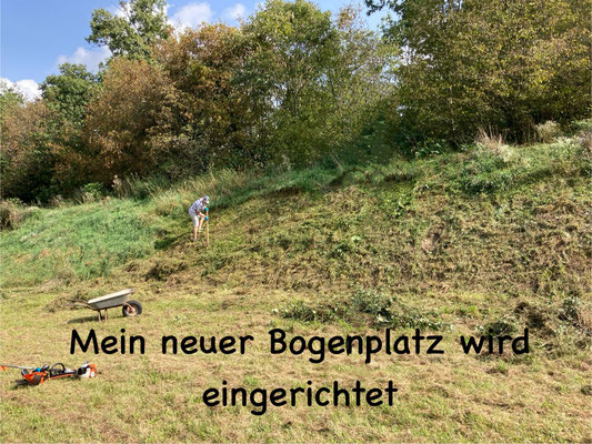Einrichten von neuem Bogenplatz bei Naturnah Bogenschiessen