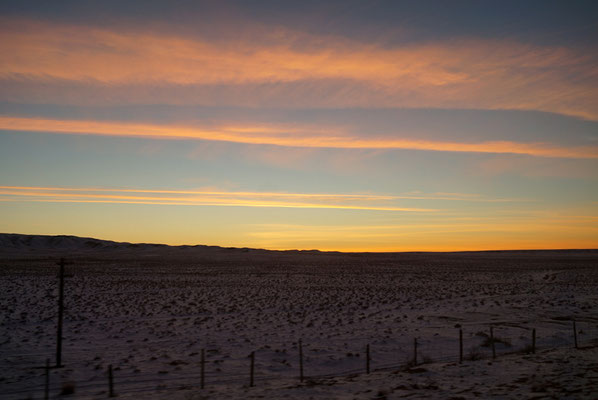 Letzter Sonnenuntergang in der Mongolei