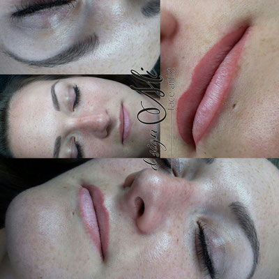 Permanent Make up Tirol Innsbruck Lippe Augenbrauen vorher nachher abgeheilt