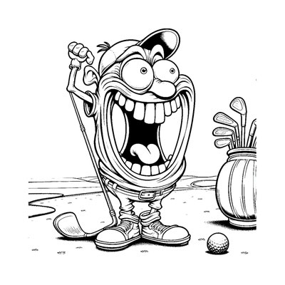 Golfen mit Humor - Kreatives Malbuch für Golffans und Karikaturen-Liebhaber