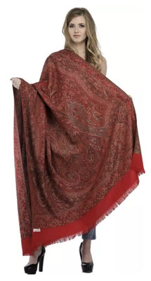 4. gewobenes Ornament , erdiges tibetrot/gold, Wolle, 109 x 225 cm, 75,00 €  