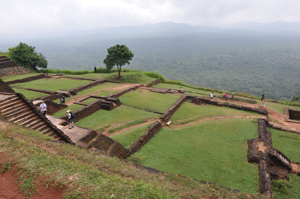 Felsenfestung von Sigiriya auf dem Gipfelplateau