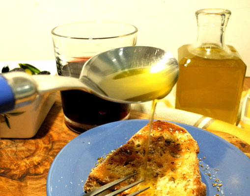 Grillbrot mit frischem Olivenöl