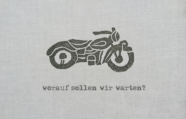 Unsere Postkarte aus Recyclingpapier mit Motorradmotiv / Motorrad / Our Postcard made of Recycled Paper with Motorbike Motif / Motorcycle