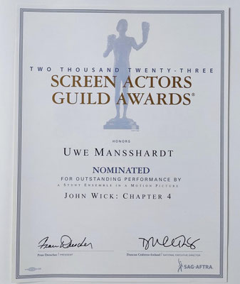 Screen Actors Guild Award John Wick