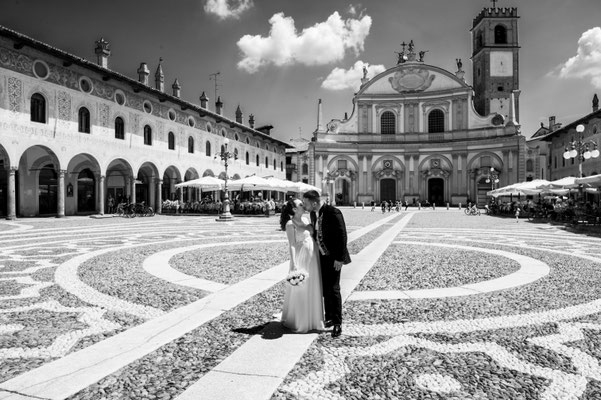 Fotografo matrimonio Vigevano Piazza Ducale