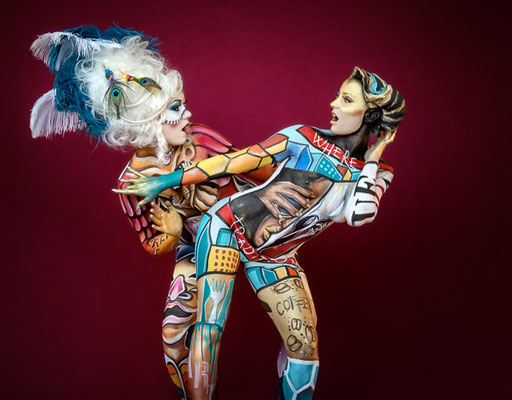 Bodypainting. Photo by Karin Upahl / Artists: Marzia Bedeschi & Nicola Loda