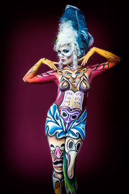 Bodypainting. Photo by Karin Upahl / Artist Marzia Bede 