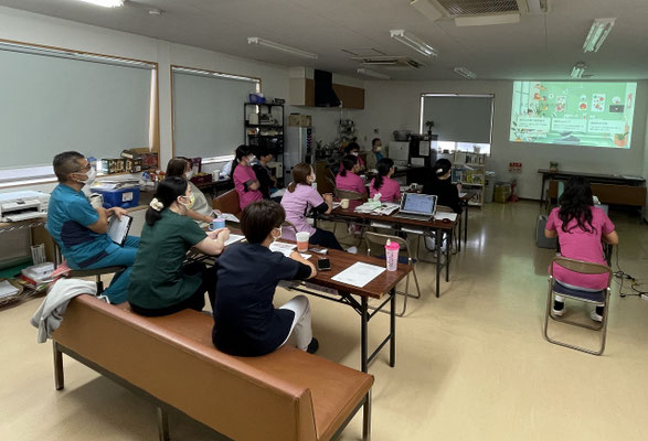 院内発表会　パワーポイントを使って演題発表