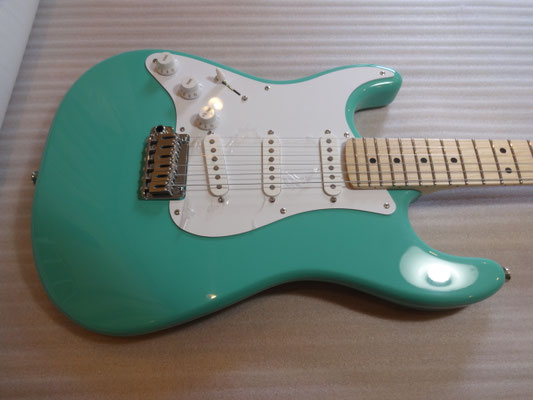 ストラトキャスターボディ　No４７　SSS アルダー　サテン塗装　サーフグリーン MJT サーフグリーン アルダー ストラトキャスターボディ
