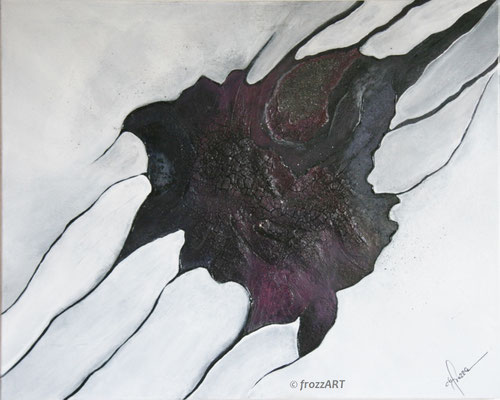 "Viola II" 81x65 cm (2014), Acrylmischtechnik mit Marmormehl