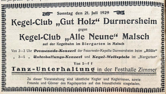 1929-07-17 Kegelclub Alle Neune - Wettkampf im Biergarten - GA