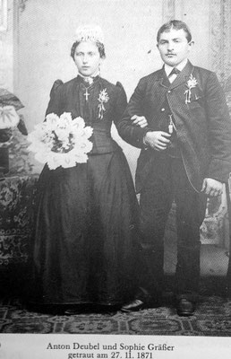 27.11.1871 Sophie Gräßer & Anton Deubel