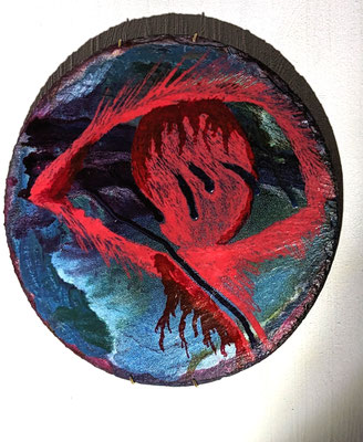 rote Tränen - Steinkunst