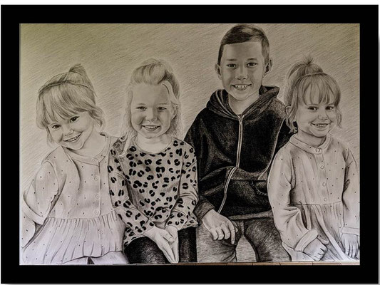 einzelne Kinderfotos ergeben ein ganzes Gruppenportrait, kunst meiner seele