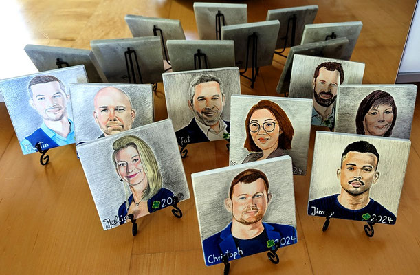Portraitmalerei auf Marmorstein