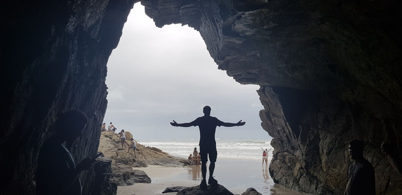 Gruta das Encantadas view in to out