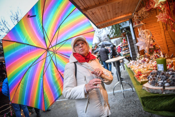 Weihnachtsmarkt im Regen