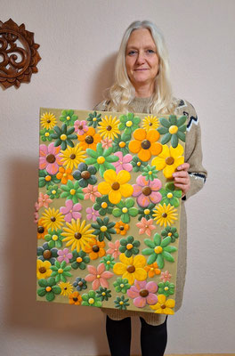 Buntes Blumenmeer 50x70 cm 324,- Euro