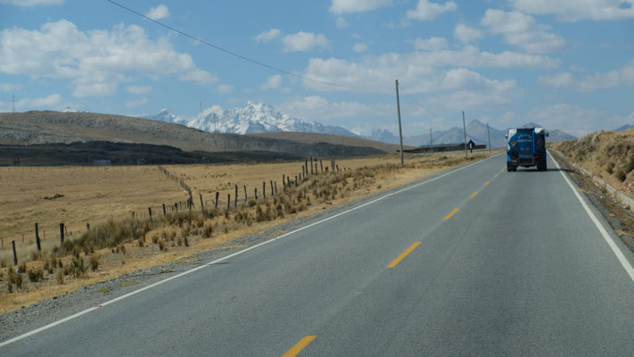 die Cordillera Blanca vor uns liegen