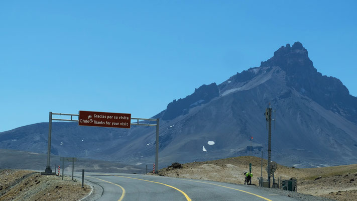 Tschüss Chile für ein paar Tage, bis wir über einen anderen Pass die Anden überqueren