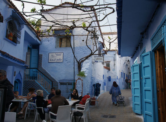 Das Restaurant Assada in den Gassen der Medina von Chefchouan