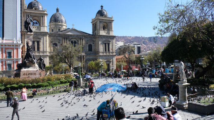 Der zentrale Platz von La Paz