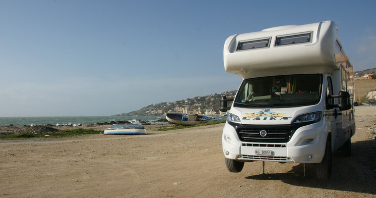 Unser Stellplatz in Marina di Palma