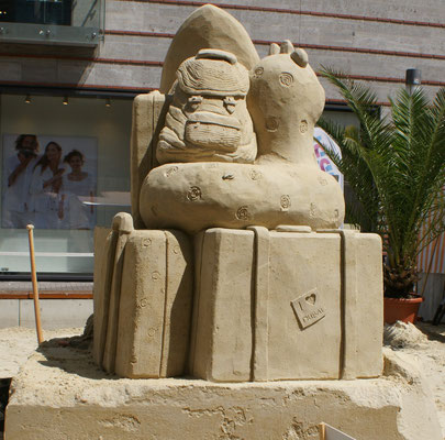 Sandskulpturen mitten in Münster. 