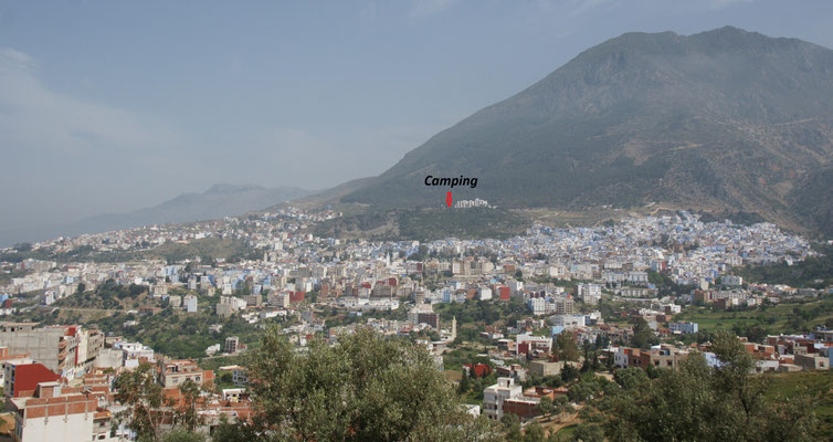 Blick auf die blaue Stadt