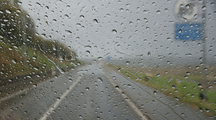 Ein Regenschauer lässt nicht lange auf sich warten