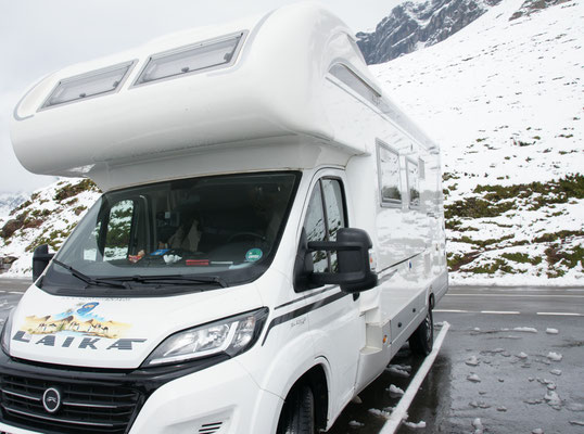 Auf dem Klausenpass. Unser Womo schafft das problemlos.