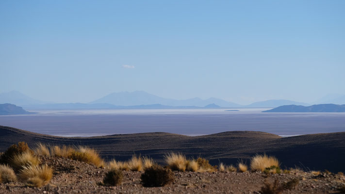 Letzter Blick zurück auf den Salar de Uyuni