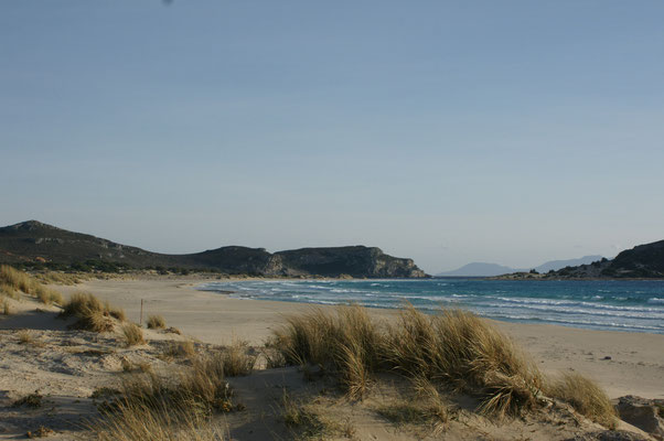 Ankunft am weissen Strand