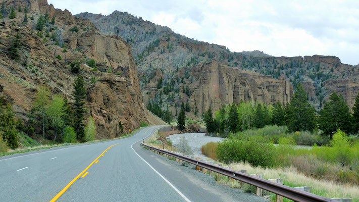 Entlang des Shoshone River...