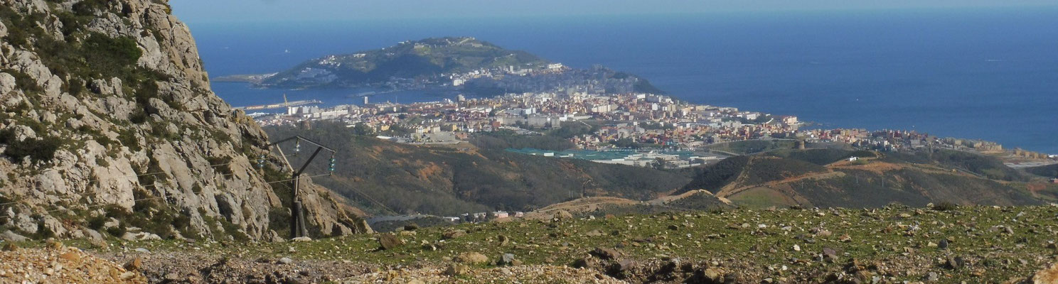 Blick zurück auf Ceuta