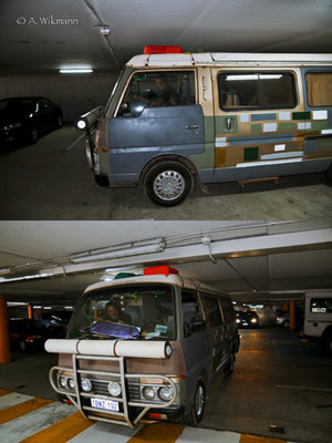 Always check the heigh before entering underground parking...