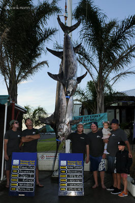 Fishermen showing off their catch...