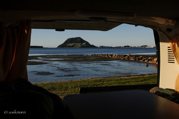 View from our "living room" - Mount Manganui