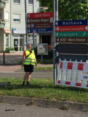 Sicherung des Kreisverkehrs im Roxheim