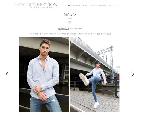 Rick, New Generation Model Management, Model, Malemodel, Online, Book, Portfolio, Fotografie, Photography, Modelfotografie, Male Model, Mannelijk model, Portfolio maken, Modellenbureau