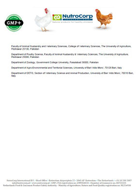 The positive effects of Nutro Meat and its ingredients on broilers  -Scientific & Practice research- page 9